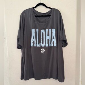 SHEIN Charcoal Gray Aloha T-Shirt Size 32/34